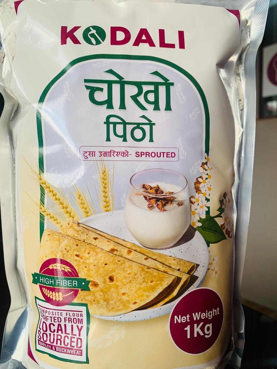 Kodali Ventures Chokho Pitho Jau Ra Fafar ( Sprouted Barley and Buckwheat Flour) 1Kg